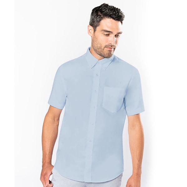 Kariban herr kortärmad Easy Care Oxford skjorta 4XL Oxford Blå Oxford Blue 4XL