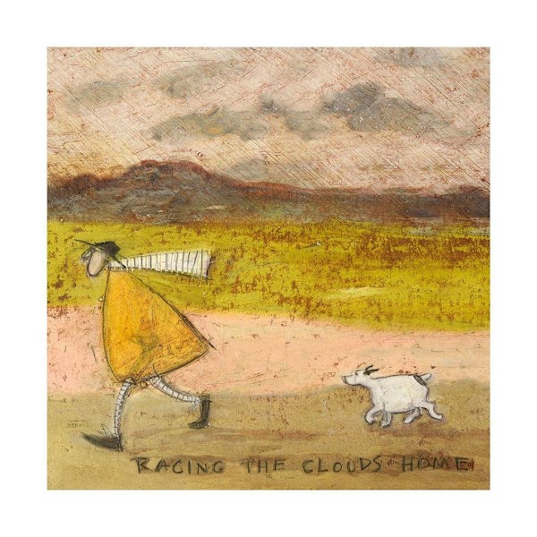 Sam Toft Racing The Clouds Hemtryck 40cm x 40cm Rosa/Gul Rose/Yellow 40cm x 40cm