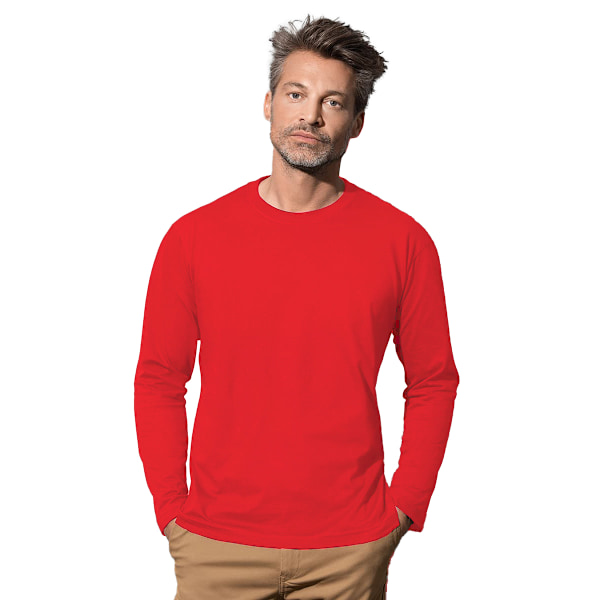 Stedman Classic Long Sleeved Tee M Scarlet Red för män Scarlet Red M