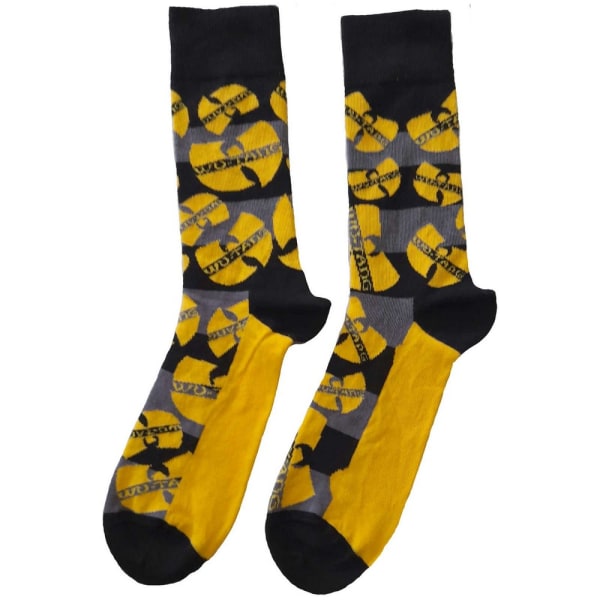 Wu-Tang Clan Unisex Adult Logo Socks 7 UK-11 UK Svart/Gul/Grå Black/Yellow/Grey 7 UK-11 UK
