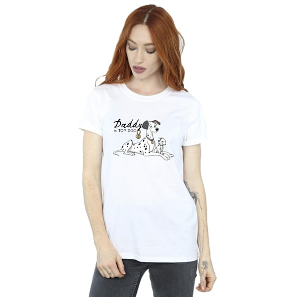 Disney Womens/Ladies 101 Dalmatians Top Dog Bomull Boyfriend T-shirt White 3XL