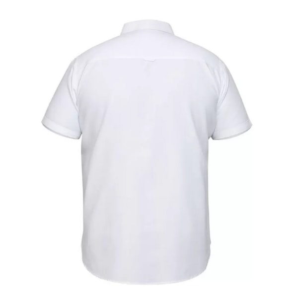 D555 Herr James Oxford Kingsize kortärmad skjorta 8XL Vit White 8XL