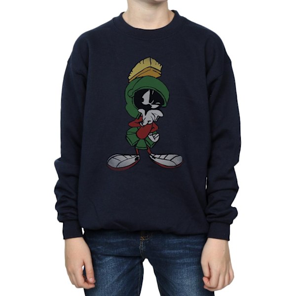 Looney Tunes Pojkar Marvin The Martian Pose Sweatshirt 7-8 År Navy Blue 7-8 Years