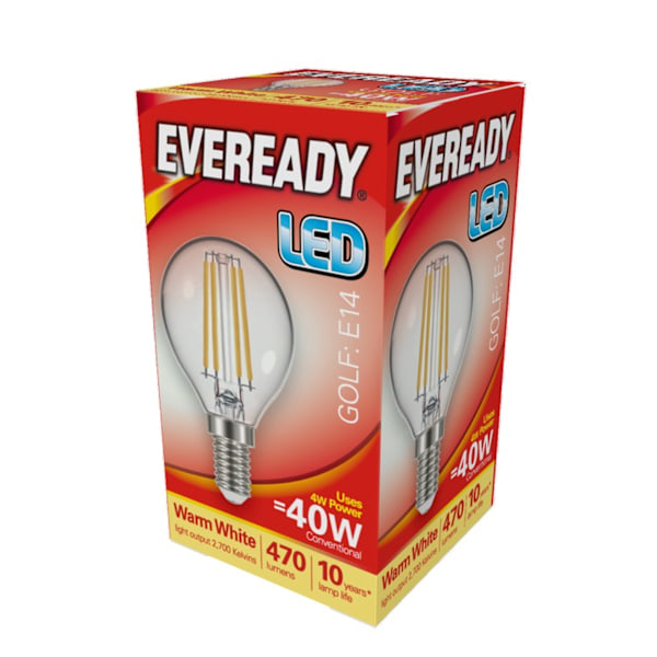 Eveready E14/SES LED Golflampa En Storlek Varm Vit Warm White One Size