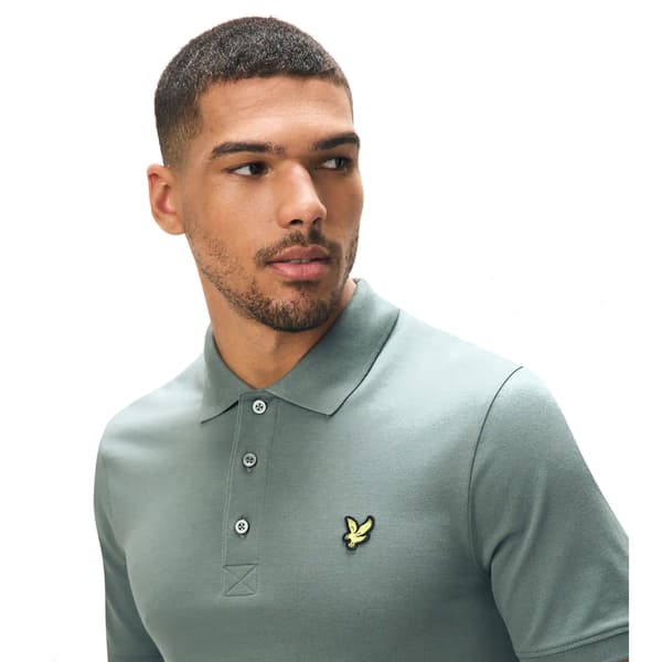 Lyle & Scott Pikétröja för män S Grå Grey S