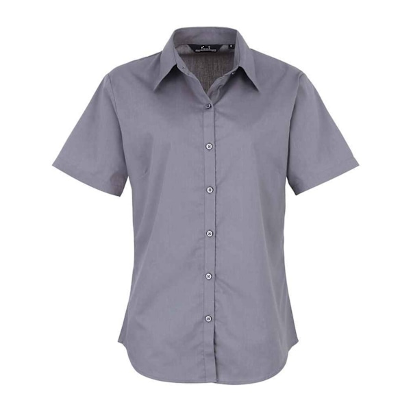 Premier Dam/Dam Poplin Kortärmad Blus 26 UK Ljus B Light Blue 26 UK