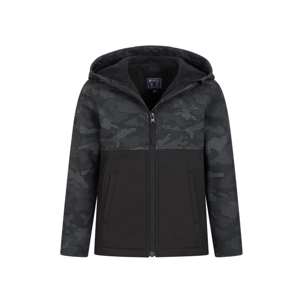 Mountain Warehouse Barn/Barn Exodus Kamouflage Soft Shell Black Camo 13 Years