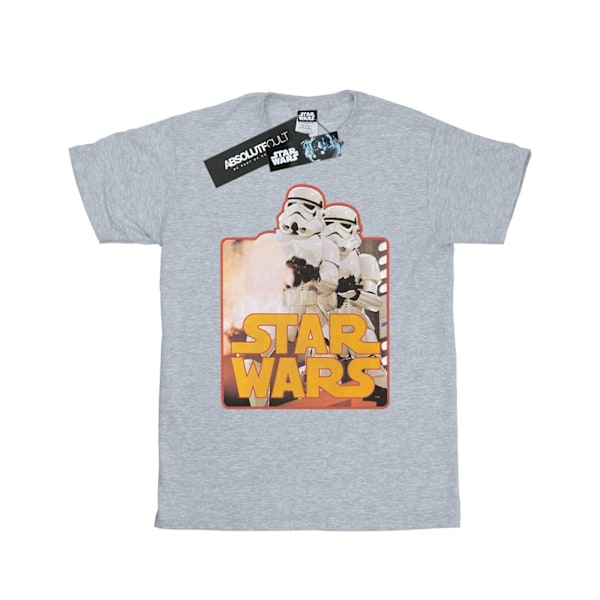 Star Wars Stormtrooper Assault Bomull T-shirt för flickor 5-6 år S Sports Grey 5-6 Years