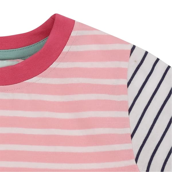 Lilly & Sid Flickor Horisontell Randig Vanlig Volangklänning 0-3 Mån Pink 0-3 Months