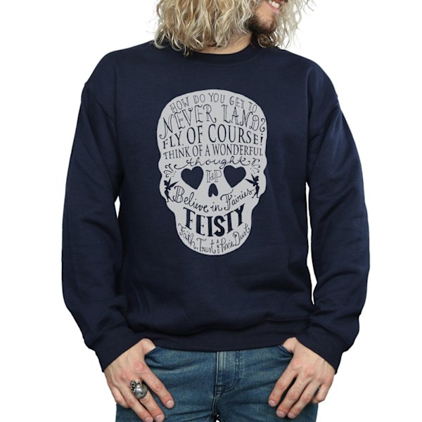 Disney Herr Tinker Bell Dödskalle Sweatshirt L Marinblå Navy Blue L