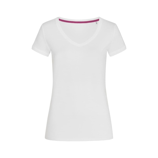 Stedman Dam/Kvinnor Megan V-ringad T-shirt L Vit White L