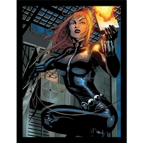 Marvel Black Widow Vs Moon Knight Black Widow Inramad Affisch 40c Grey/Black 40cm x 30cm