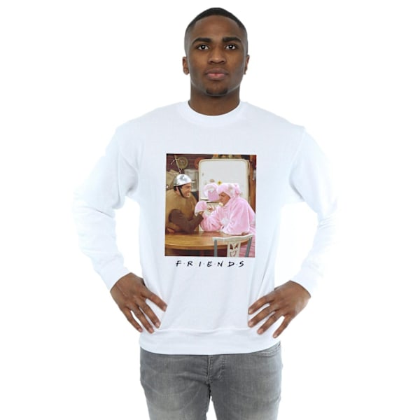 Friends Herr Ross Och Chandler Arm Wrestling Sweatshirt 5XL Vit White 5XL