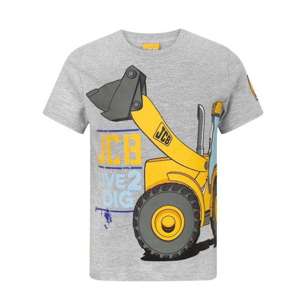 JCB Barn/Barn Live 2 Dig T-shirt 1-2 år Grå/Gul Grey/Yellow 1-2 Years
