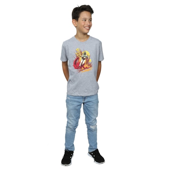 Star Wars Boys Boba Fett Raketdriven T-shirt 7-8 år Sport Sports Grey 7-8 Years