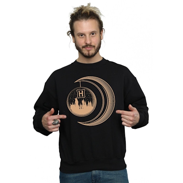Harry Potter Herr Hogwarts Moon Sweatshirt L Svart Black L