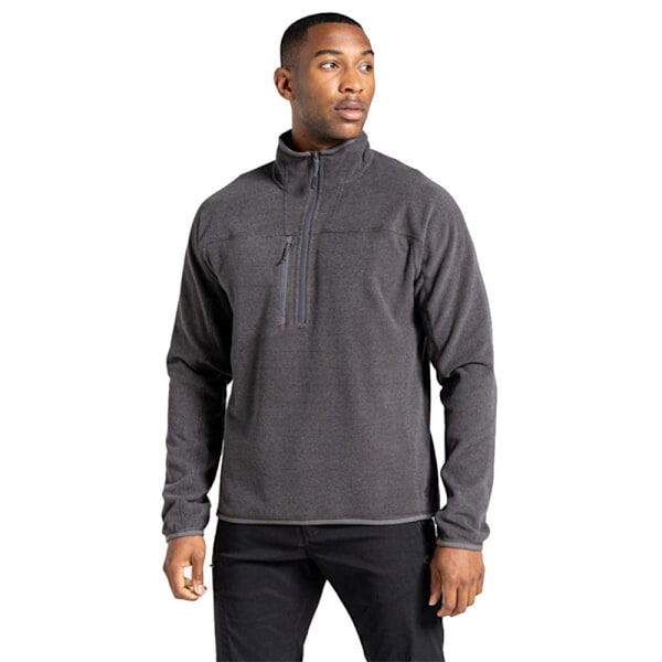 Craghoppers Expert Active Marl Halvzip Fleece Top L Carbo för män Carbon Grey L