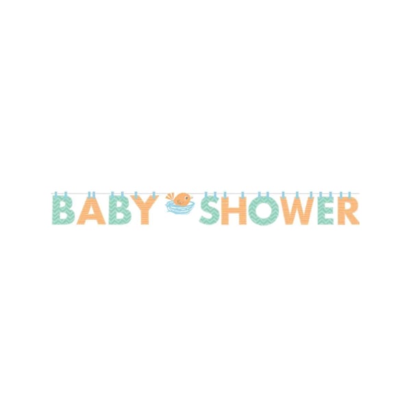 Kreativ bokstavs babyshowerbanderoll En storlek Grön/Orange/Blå Green/Orange/Blue One Size