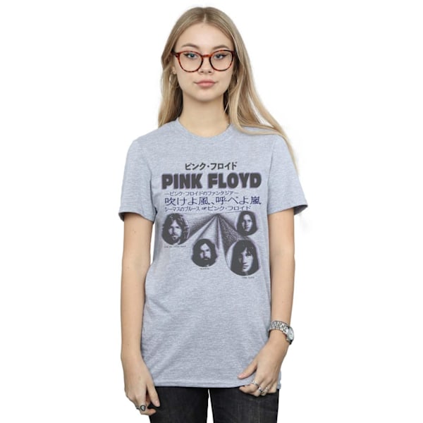 Pink Floyd Dam/Damer Japansk Omslag Bomull Boyfriend T-Shir Sports Grey 3XL