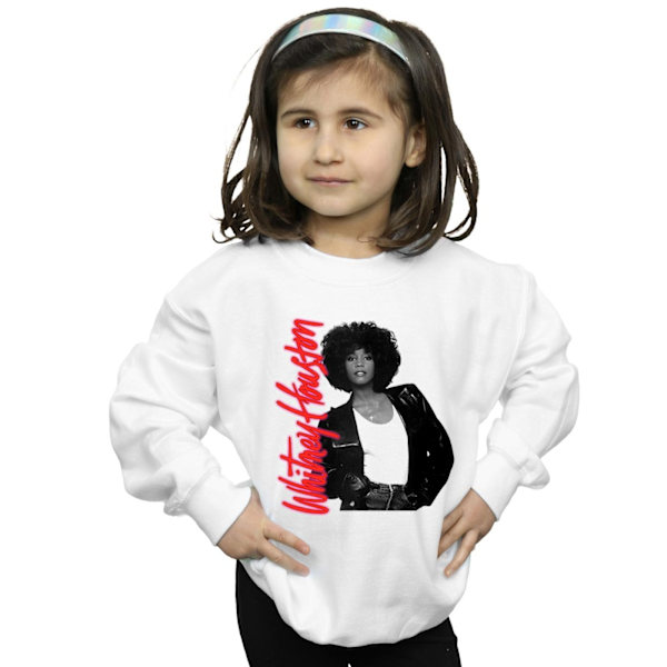 Whitney Houston Girls Whitney Pose Sweatshirt 7-8 År Vit White 7-8 Years