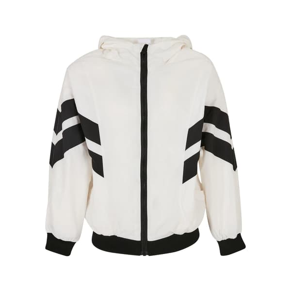 Urban Classics Flickor Crinkle Batwing Ärm Jacka 10-11 År White/Black 10-11 Years