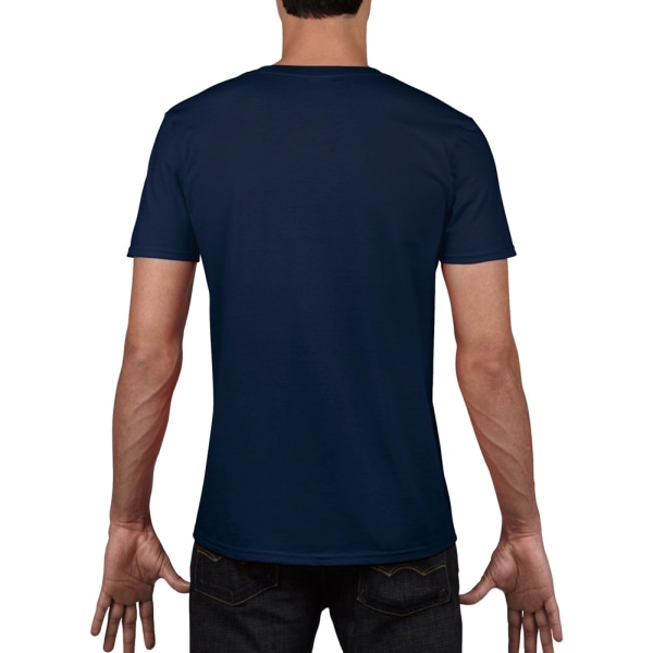 Gildan Mens mjuk stil V-ringad kortärmad T-shirt XL Marinblå Navy XL