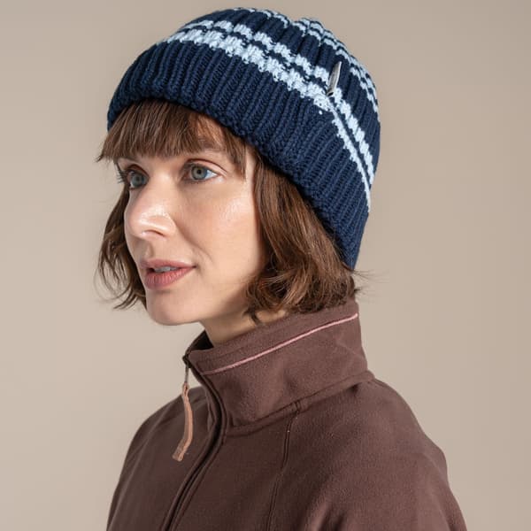 Craghoppers Dam/Dam National Trust Canina Randig Mössa Blue Navy S-M