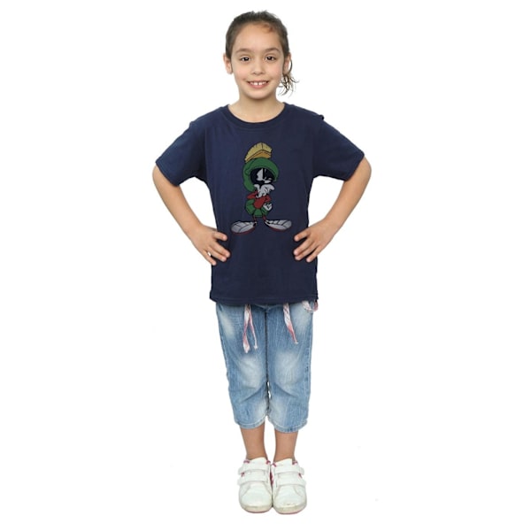 Looney Tunes Girls Marvin The Martian Pose Bomull T-shirt 12-13 Navy Blue 12-13 Years