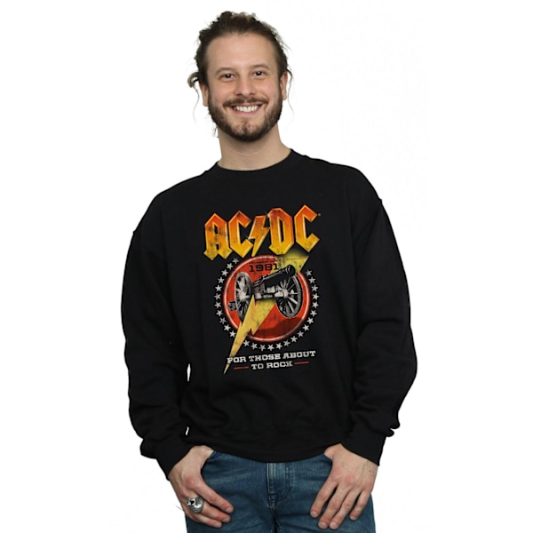 AC/DC Herr För Dem Som Ska Rocka 1981 Sweatshirt 4XL Svart Black 4XL