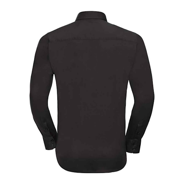 Russell Collection Herr Passform Långärmad Skjorta M Svart Black M