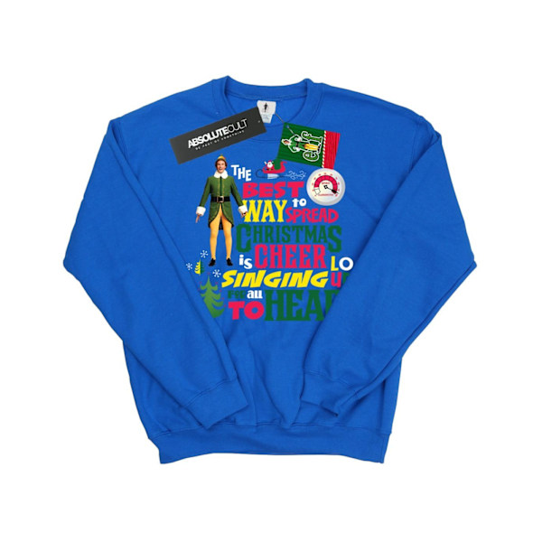 Elf Girls Christmas Cheer Sweatshirt 9-11 år Kungligt Blå Royal Blue 9-11 Years