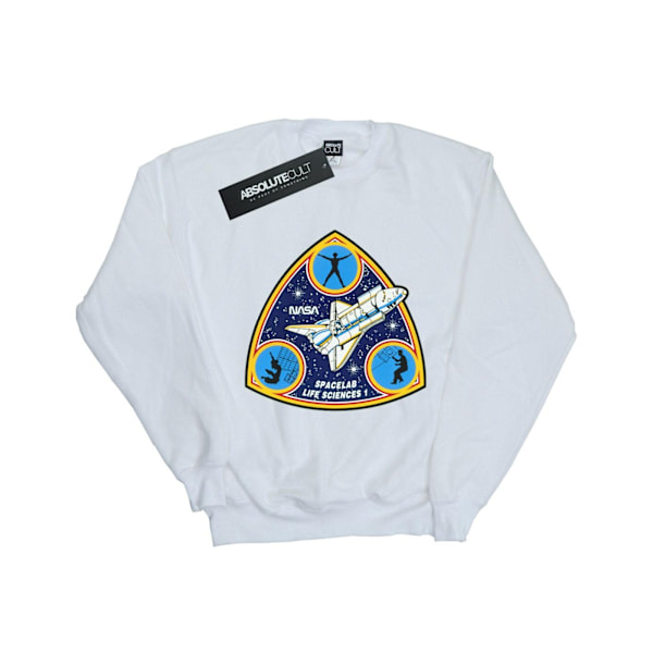 NASA Girls Classic Spacelab Life Science Sweatshirt 7-8 år W White 7-8 Years