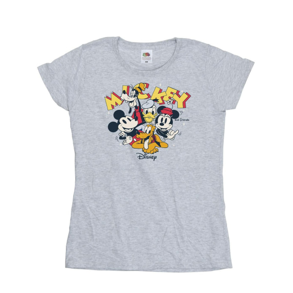 Disney Mickey Mouse Group T-shirt i bomull XL Sport för damer/damer Sports Grey XL