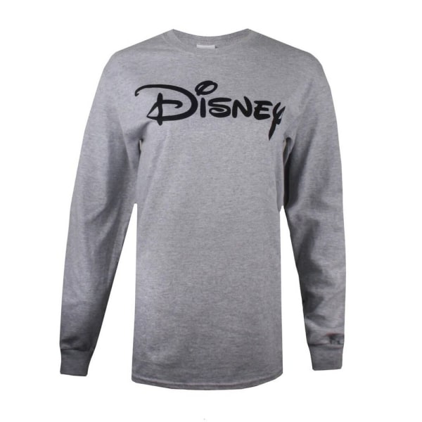 Disney Långärmad T-shirt med logotyp för dam/dam XL Sportgrå Sports Grey XL
