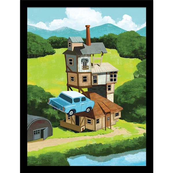 Harry Potter Looking Forward The Burrow Inramad Poster 45cm x 35 Multicoloured 45cm x 35cm