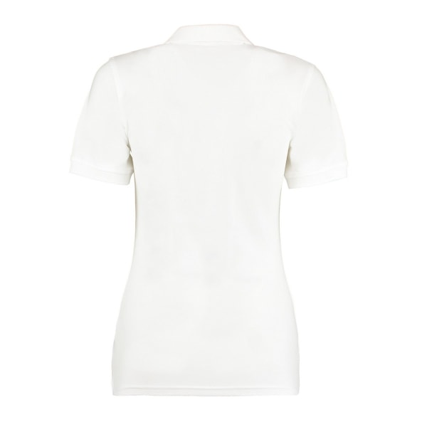 Kustom Kit Sophia Comfortec V-ringad Polotröja för Dam, Storlek 14 White 14 UK