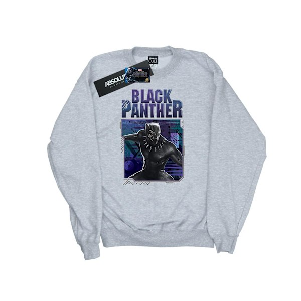 Marvel Boys Black Panther Tech Badge Sweatshirt 9-11 år Spor Sports Grey 9-11 Years