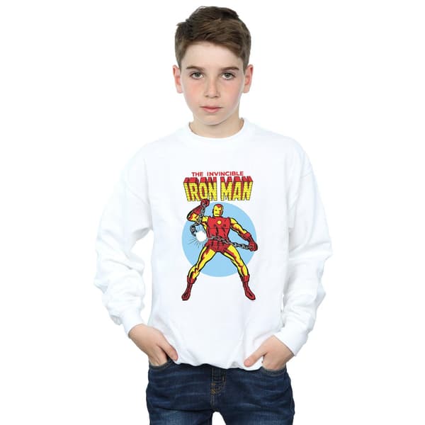 Marvel Pojkar The Invincible Iron Man Tröja 7-8 År Vit White 7-8 Years