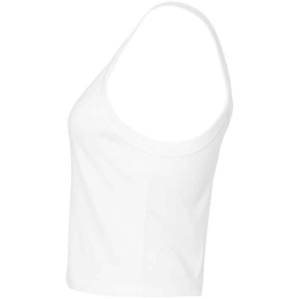Bella + Canvas Dam/Kvinnor Enfärgad Micro-Rib Spaghetti Strap Topp White XL