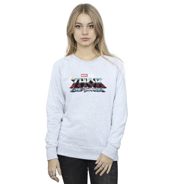 Marvel Dam/Kvinnor Thor Love And Thunder Logo Sweatshirt XXL Sports Grey XXL