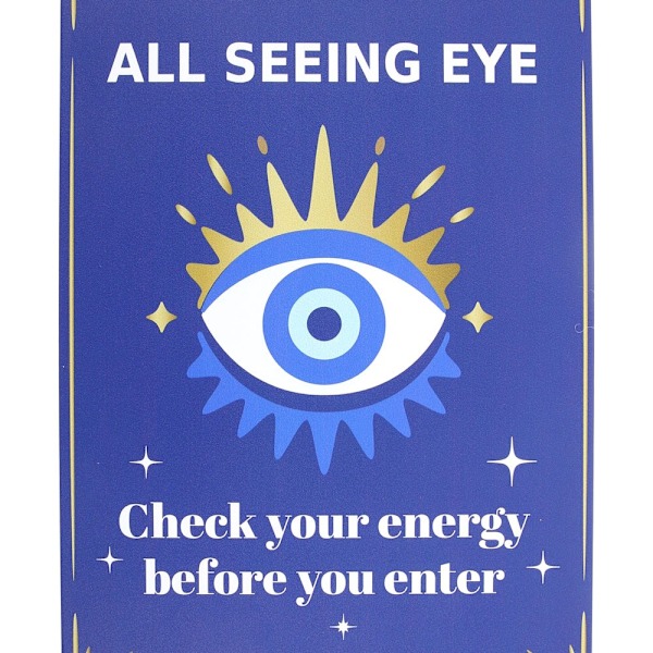 Something Different Metal All Seeing Eye Hängande Skylt One Size Blue/White One Size