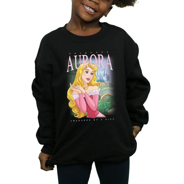 Sleeping Beauty Girls Aurora Montage Cotton Sweatshirt 12-13 Ye Black 12-13 Years