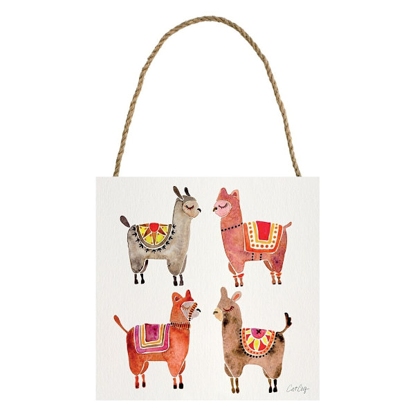 Cat Coquillette Trä Alpaca Plakett En Storlek Flerfärgad Multicoloured One Size