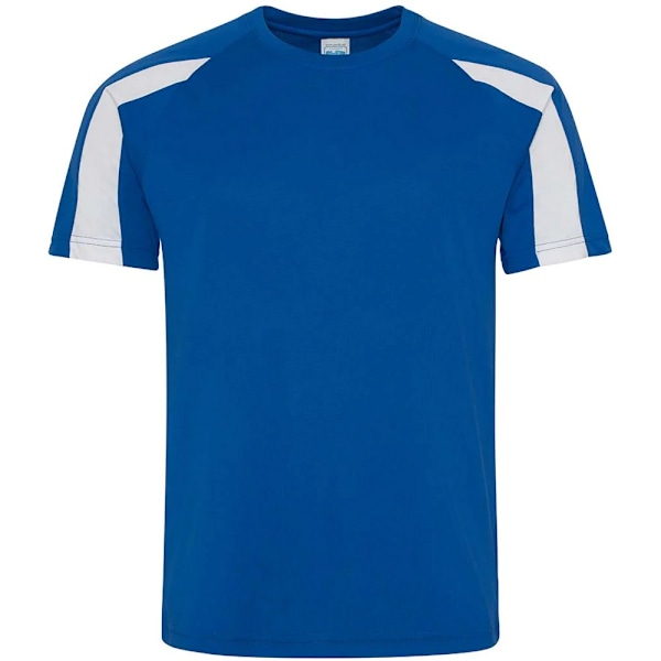 AWDis Cool Mens Contrast Moisture Wicking T-Shirt XXL Royal Blu Royal Blue/Arctic White XXL