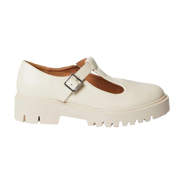 Faith Dam/Damer Naevias T-Bar Chunky Heel Mary Janes 7 UK B Beige 7 UK