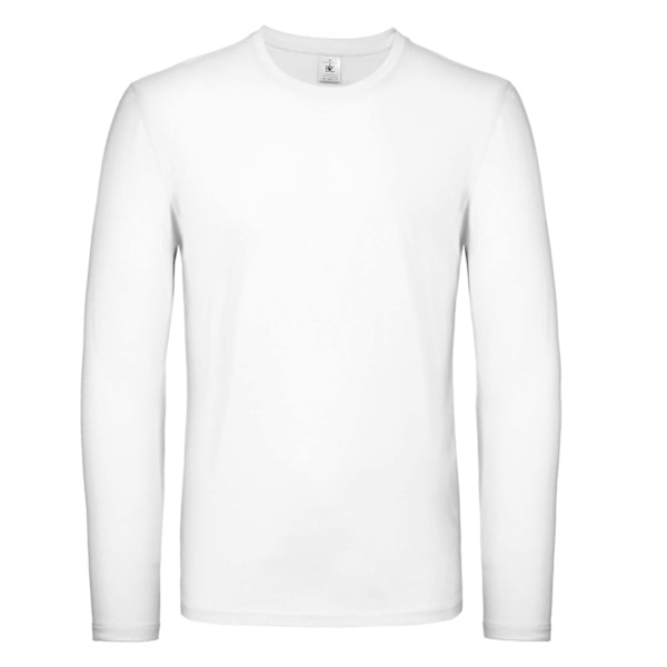 B&C Herr #E150 Långärmad T-shirt XXL Vit White XXL