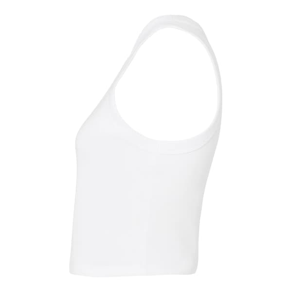 Bella + Canvas Dam Micro-Rib Racer Linne L Enfärgad Vit Solid White L