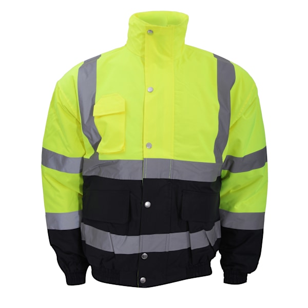 Yoko Hi-Vis Tvåfärgad Bomberjacka 3XL Hi-Vis Gul/Marinblå Hi-Vis Yellow/Navy 3XL