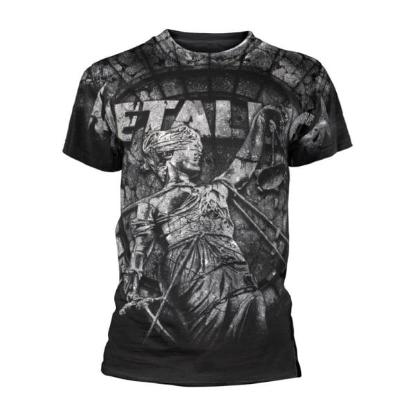 Metallica unisex Vuxen Stoned Justice T-shirt med all-over- print M Black M