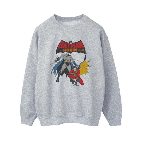 DC Comics Dam/Kvinnor Batman Och Robin Sweatshirt L Sports Grå Sports Grey L